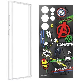 SAMSUNG Avengers Doodle Plate for Galaxy S23 Ultra Frame Cover Black