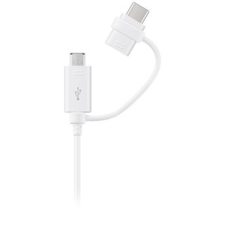 SAMSUNG Data Cable Combo (2 in 1, USB Type-C & Micro USB, 1.5 m) - White