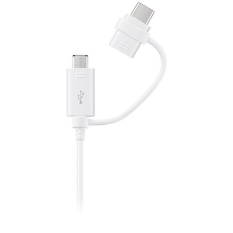 SAMSUNG Data Cable Combo (2 in 1, USB Type-C & Micro USB, 1.5 m) - White