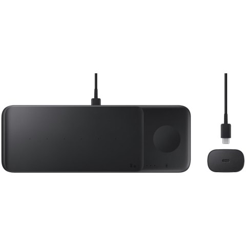 SAMSUNG Fast Wireless Charger Trio Black With travel Adapter