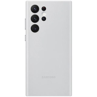 SAMSUNG Galaxy S22 Ultra Leather Cover Light Gray