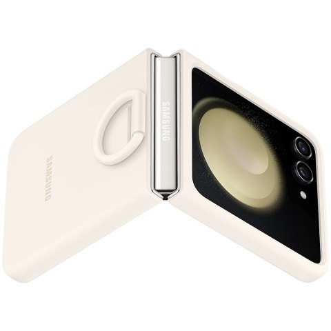 SAMSUNG Galaxy Z Flip5 Silicone Cover With Ring Cream