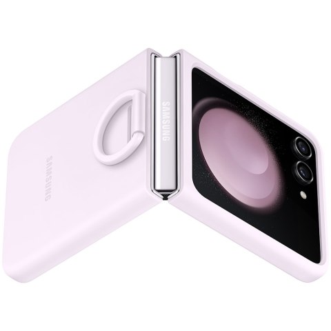 SAMSUNG Galaxy Z Flip5 Silicone Cover With Ring Lavender