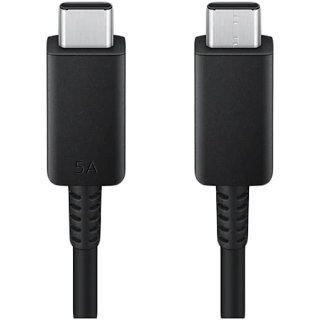 SAMSUNG original data cable USB Type-C to USB Type-C (1.8m, 5A), super fast charging up to 45W, Black