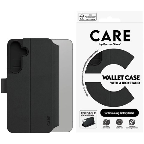 PANZERGLASS CarE Feature Wallet KickStand S25+ Black