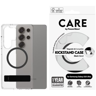 PANZERGLASS CARE Feature Black Kickstand QI S25 Ultra Transparent