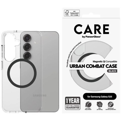 PANZERGLASS CARE Flagship Urban Combat QI S25 Transparent-Black