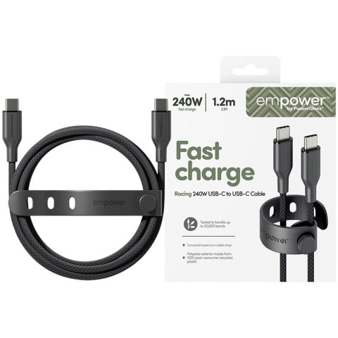 PANZERGLASS Empower Racing 240W USB C-C 1,2m Black