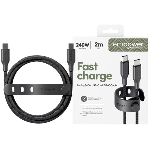 PANZERGLASS Empower Racing 240W USB C-C 2m Black