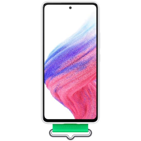 SAMSUNG Galaxy A53 Silicone Cover With Strap White