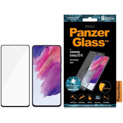 PANZERGLASS E2E Microfracture Sam S21 FE Case Friendly Finger Print AntiBacterial czarny/black