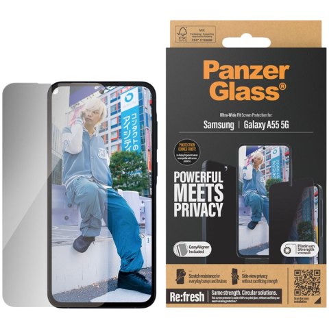 PANZERGLASS Privacy Screen Protector SAMSUNG Galaxy A55 Ultra-Wide Fit
