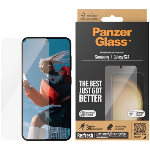 PANZERGLASS Screen Protector SAMSUNG Galaxy S24 Ultra-Wide Fit w. EasyAligner