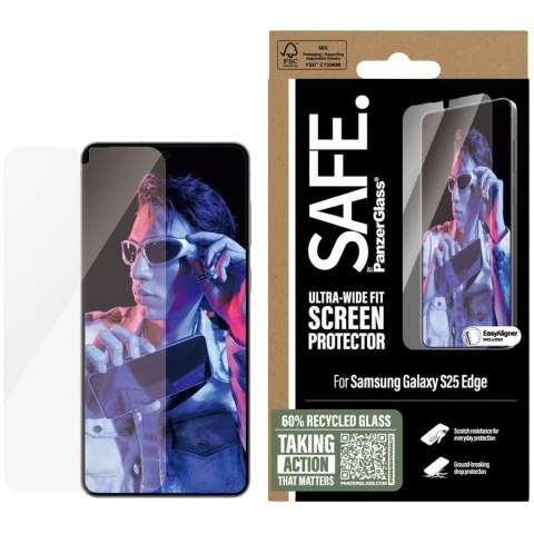 PANZERGLASS Ultra-Wide Fit Sam S25 Edge Screen Protection Safe