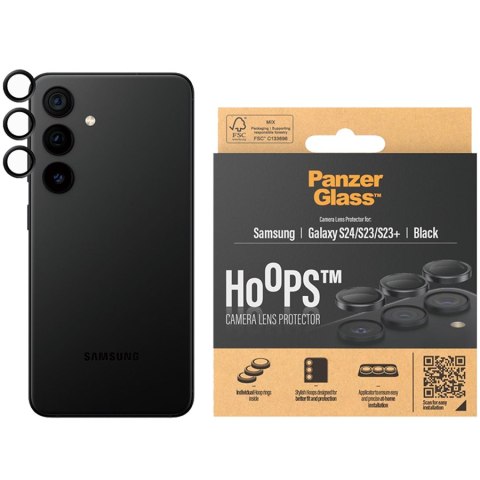 PANZERGLASS Hoops Camera Lens Protector Black SAMSUNG Galaxy S24 S23 S23+