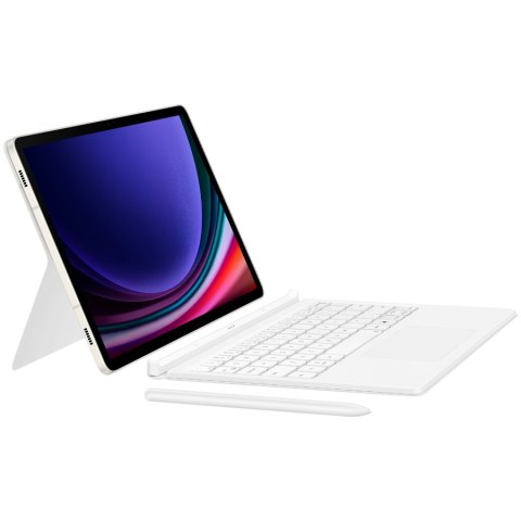 SAMSUNG Galaxy Tab S9/S9 FE Keyboard Book Cover White