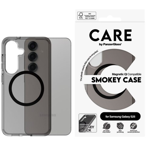 PANZERGLASS CarE Flagship Urban Combat QI Smokey S25 Black
