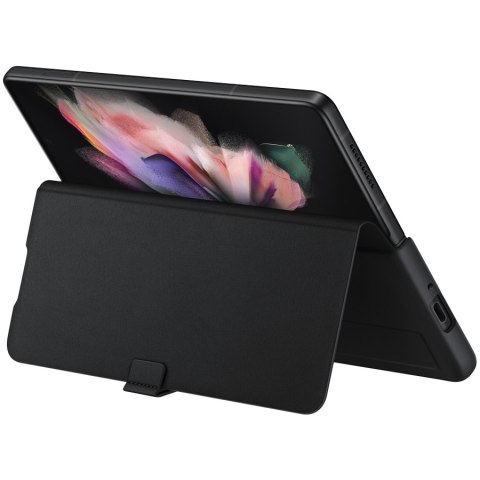 SAMSUNG Galaxy Z Fold3 Leather Flip Cover Black